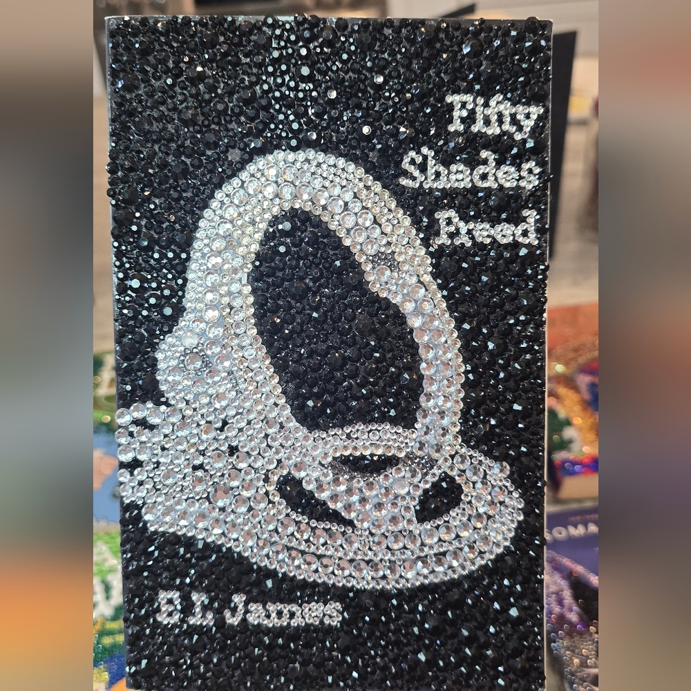 Black and Silver Rhinestone Decor Book Cover